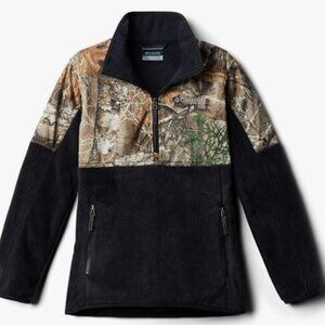 Kids Columbia PHG Half Zip Fleece Pullover Size Large L, Realtree Camo, NWT